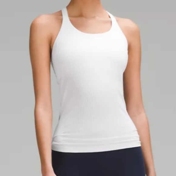 lululemon athletica Tops - Lululemon Ebb to Street Tank Slimming white Top  Sz 8